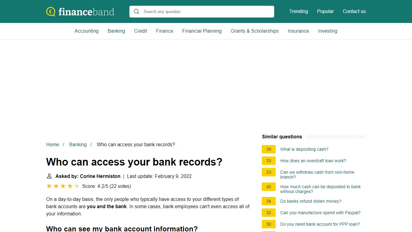 Who can access your bank records? - FinanceBand.com