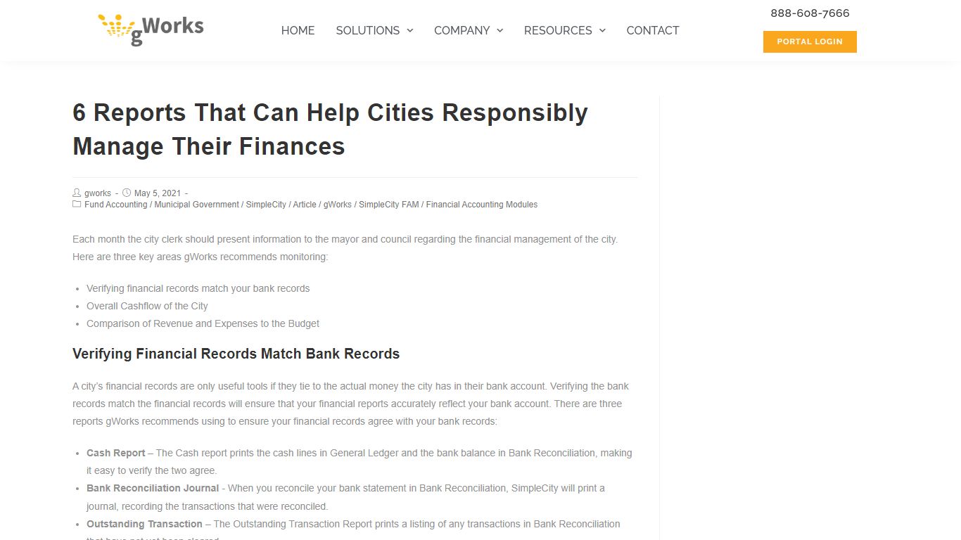 6 Reports That Can Help Cities Responsibly Manage Their Finances - gWorks